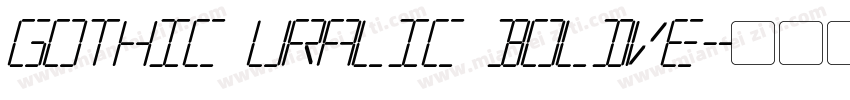 Gothic Uralic BoldVe字体转换